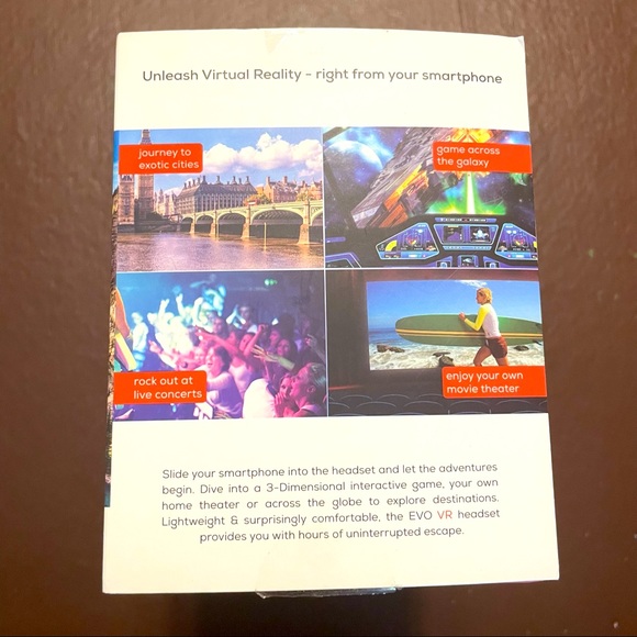 Evo Vr Virtual Reality Headset for All Smartphones IOS & Android Color Black New - Picture 5 of 7